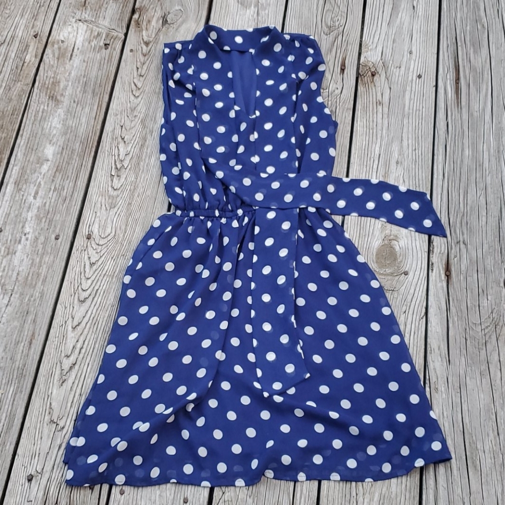 Polka dot Blue Dress